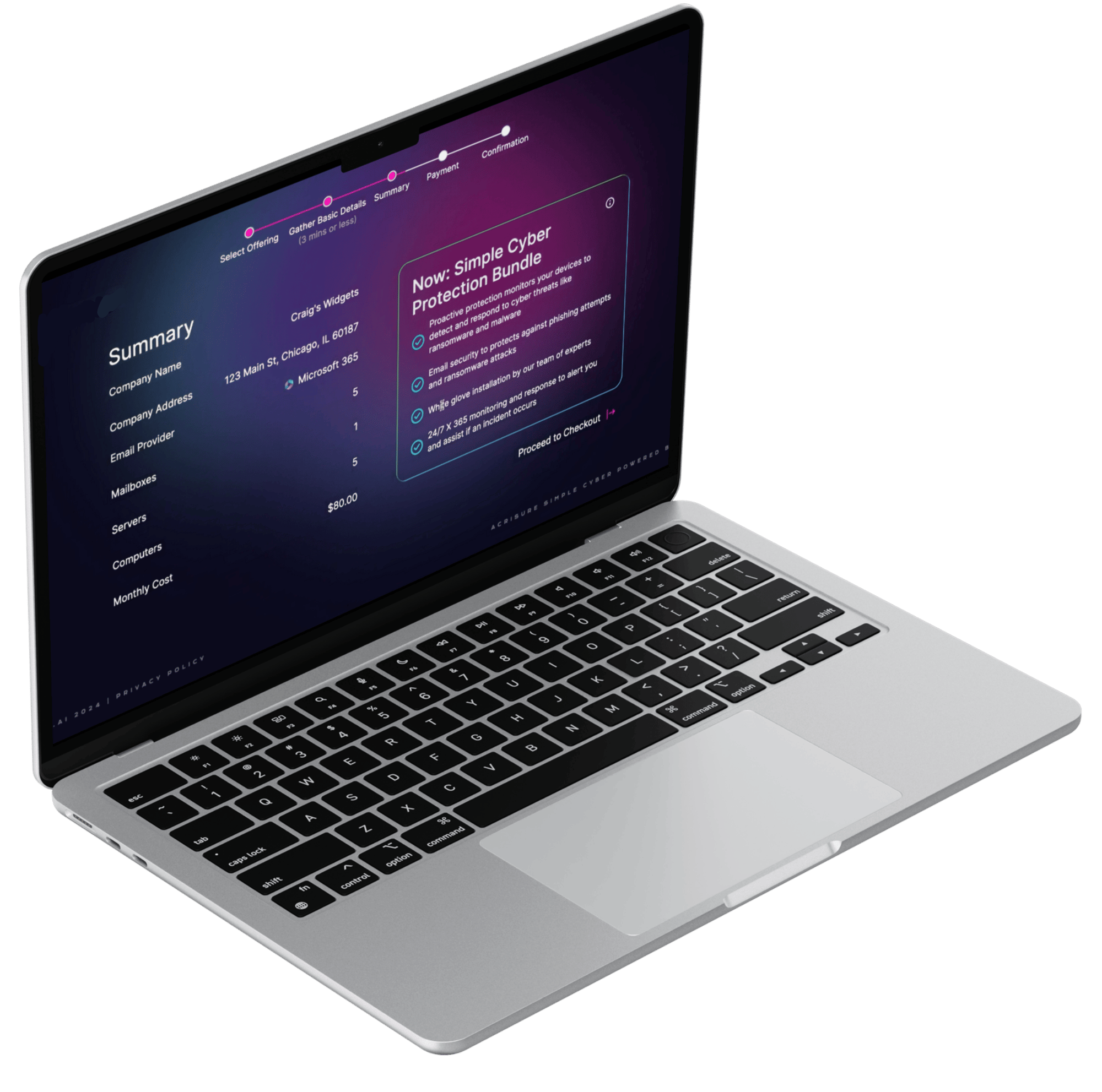 Simple Cyber Mockup Laptop